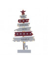 Pancarte lumineuse en sapin - H 50 cm - Rouge