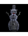Bonhomme de neige lumineux 200 LED - L 67 cm x l 56 cm - Blanc froid