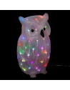 Hibou lumineux 60 LED - L 28 cm x l 34 cm - Multicolore