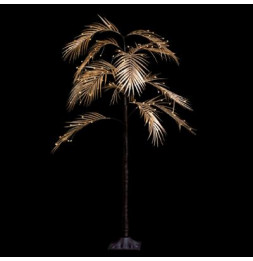 Grand palmier lumineux 120 LED - H 1.20 M - Blanc chaud