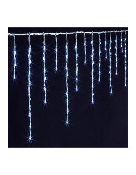 Guirlande rideau effet stalactite  480 LED - 8 mètres - Blanc froid
