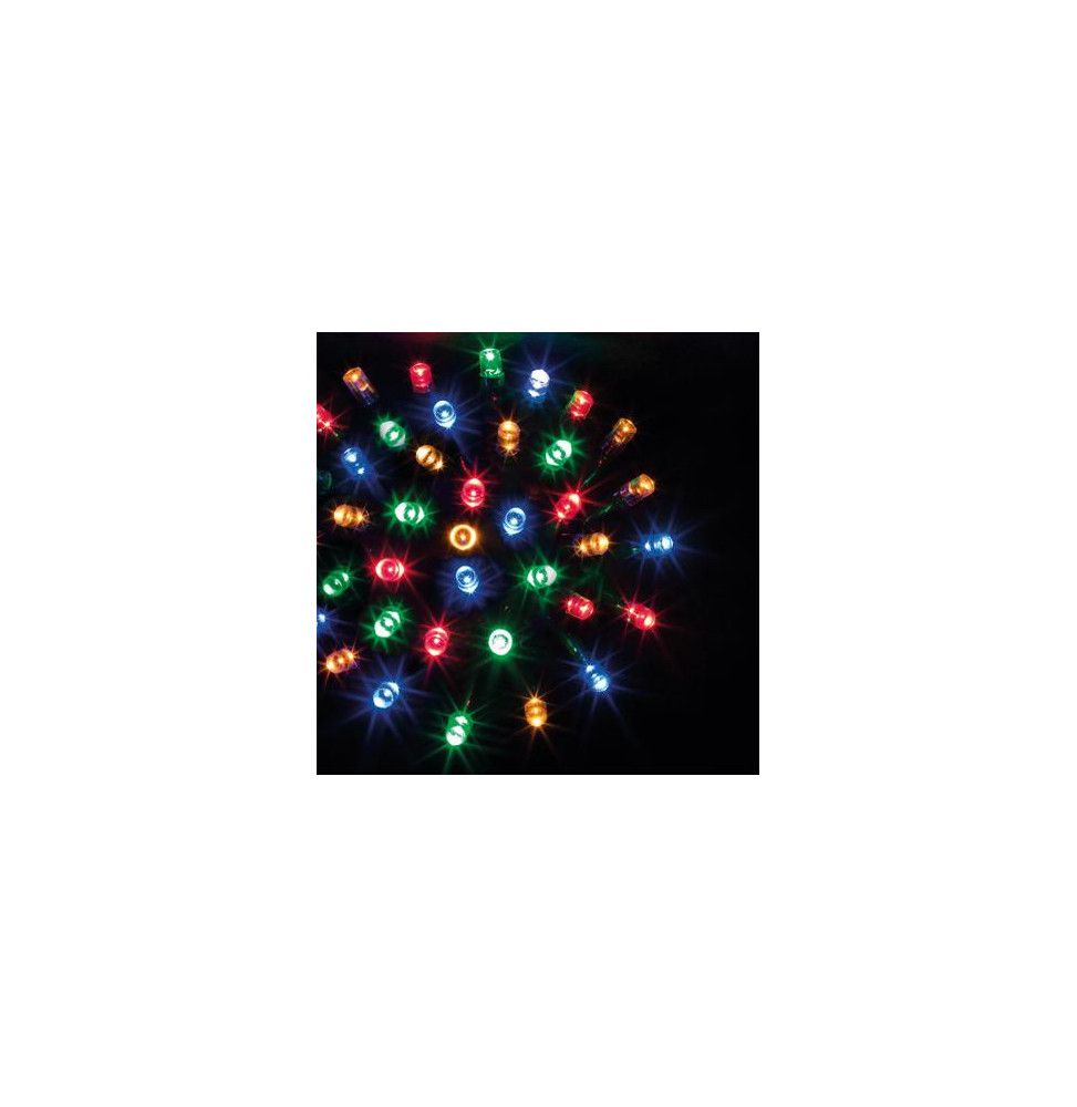 Guirlande lumineuse fil vert - 24 M - Multicolore