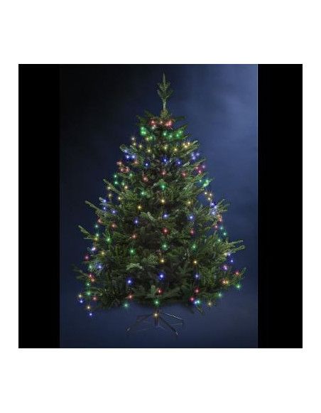 Guirlande lumineuse pour sapin 170 LED - D 8 cm x H 165 cm - Multicolore