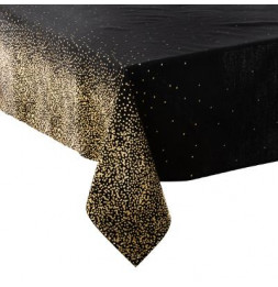 Nappe imprimé Léopard - 140 cm x 240 cm - Noir et doré