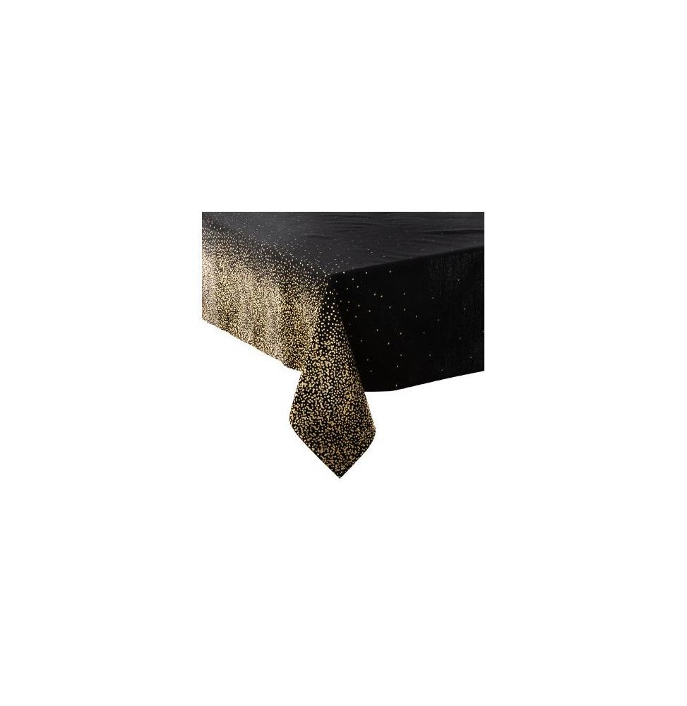 Nappe imprimé Léopard - 140 cm x 240 cm - Noir et doré