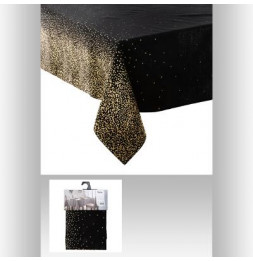 Nappe imprimé Léopard - 140 cm x 240 cm - Noir et doré