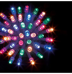Guirlande lumineuse avec timer 200 LED - Multicolore