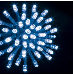 Guirlande lumineuse avec timer 200 LED fil transparent - 20 mètres - Bleu