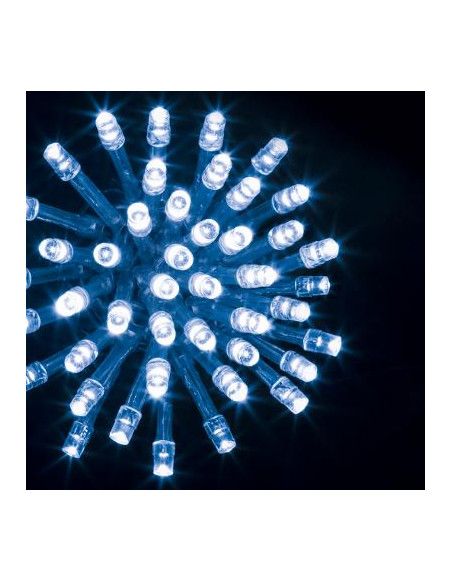 Guirlande lumineuse avec timer 200 LED fil transparent - 20 mètres - Bleu