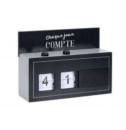 Flip flap - L 21 cm x l 5 cm x H 15 cm - Chaque jour compte - Noir