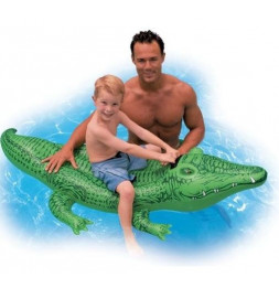 Crocodile gonflable à chevaucher - Jeu de piscine Intex