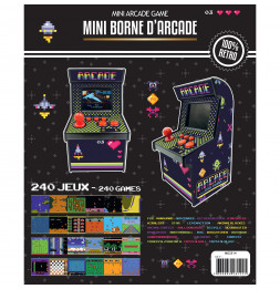 Mini borne d'arcade - 240 jeux Classique retro - L 8,5 x l 9 cm x 15,8 cm