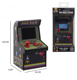 Mini borne d'arcade - 240 jeux Classique retro - L 8,5 x l 9 cm x 15,8 cm