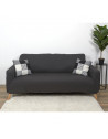 Housse de canapé extensible - Trois places - L 230 cm x l 80 x H 85 cm - Gris