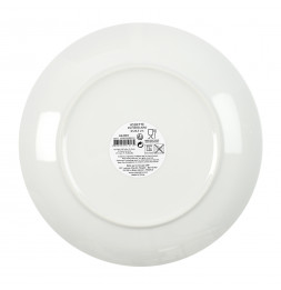 lot de 4 assiettes liséré Doré - D 26 cm - Blanc