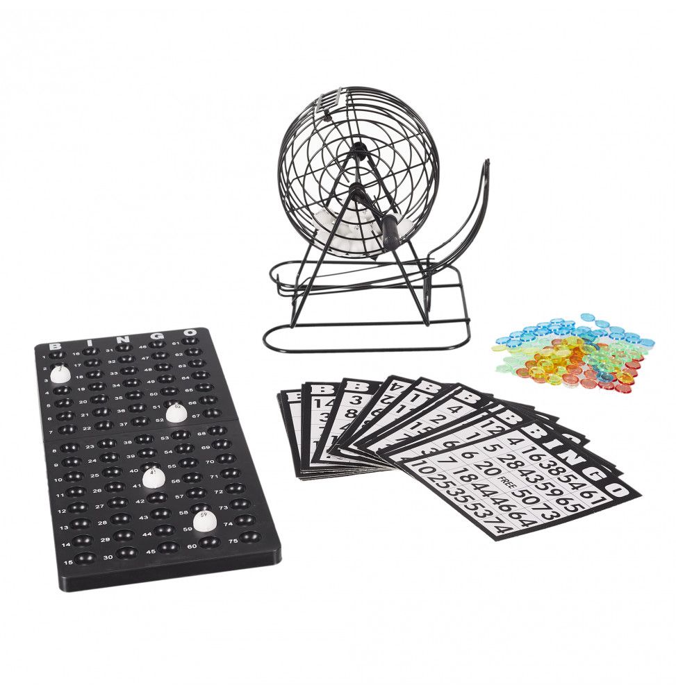 Jeu de bingo - L 65 cm x l 28 cm x H 22 cm - Noir