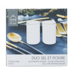 Lot de 2 salière et poivrière - Blanc