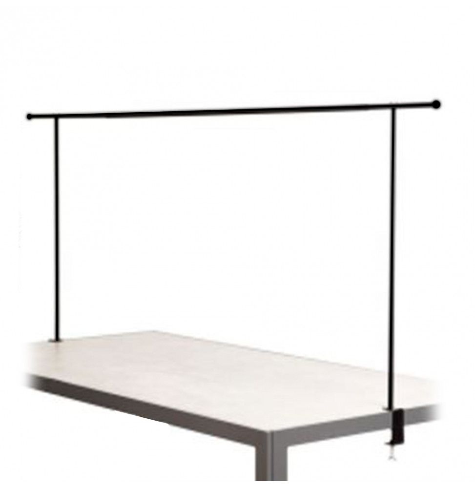 Barre décoration de table ajustable - L 250 cm x l 4 cm x H 90 cm - Noir