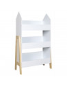 Bibliothèque en bois - L 60 cm x l 27 cm H 100 cm - Gabriel - Blanc