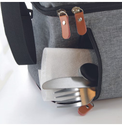 Lunch bag - L 26,7 cm x l 17,8 cm x H 27,9 cm - Gris