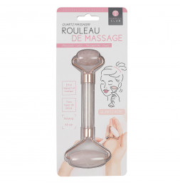 Rouleau de massage - Pierre de jade rose - L 14 cm x l 5 cm