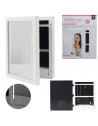 Armoire murale - Miroir LED - L 30,4 cm x l 8,6 cm x H 40 cm - Blanc