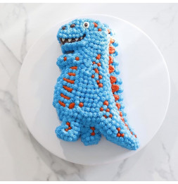 Moule à gâteaux en silicone- Dinosaure - L 28 cm x l 23,5 cm - Bleu