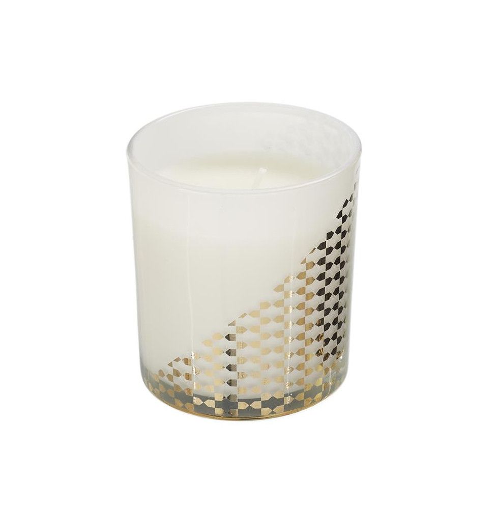 Bougie parfumée fleur de cerisier - Bijou surprise - D 7,5 x H 7,9 cm - Blanc