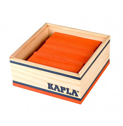Kapla - Carré de 40 planchettes en bois - Orange