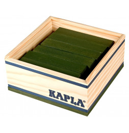 Kapla - Carré de 40 planchettes en bois - Vert - Série 321