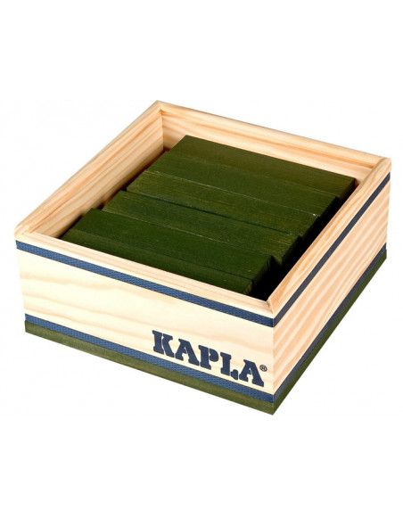 Kapla - Carré de 40 planchettes en bois - Vert - Série 321