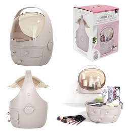 Organisateur de cosmétique - L 25,5 cm x l 23 cm x H 32,5 cm - Beige