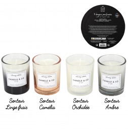 Coffret de 4 bougies parfumées - Harmony - D 5 cm x H 6.5 cm