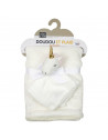 Doudou et plaid - Licorne - 100 x 80 cm - Blanc