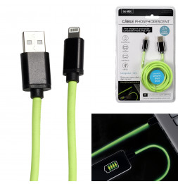 Câble de charge rapide - IPhone - Phosphorescent - L 2 M - Vert