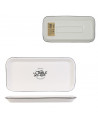 Plat de service - L 34 cm x l 16,5 cm - Blanc