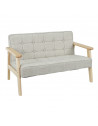 Canapé - L 69 cm x l 40 cm x H 42 cm - Timéo - Taupe