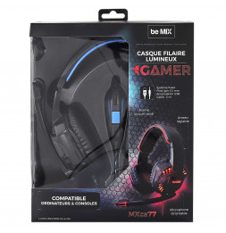 Casque de gamer - Lumineux - Noir