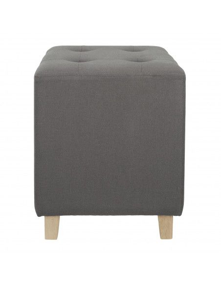 Pouf carré - Hyppolyte - 35 x 35 cm  - Gris