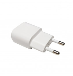 Adaptateur secteur avec double port USB - Blanc