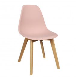 Chaise scandinave - Coque poudrée - L 54,1 x l 46 cm x H 85,5 cm - Rose