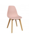 Chaise scandinave - Coque poudrée - L 54,1 x l 46 cm x H 85,5 cm - Rose