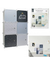 Rangement modulable - 6 cubes - L 60 x l 30 cm x H 90 cm - Gris