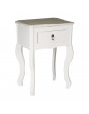 Table de chevet - Victoria - L 40 cm x l 30 cm x H 56.3 cm - Blanc