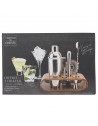 Coffret à cocktail - Support en bambou - L 27,6 cm x l 25 cm x H 10,5 cm