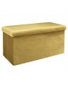 Banc coffre - Velours - Giulia - L 76 cm x 38 x 38 cm - Jaune