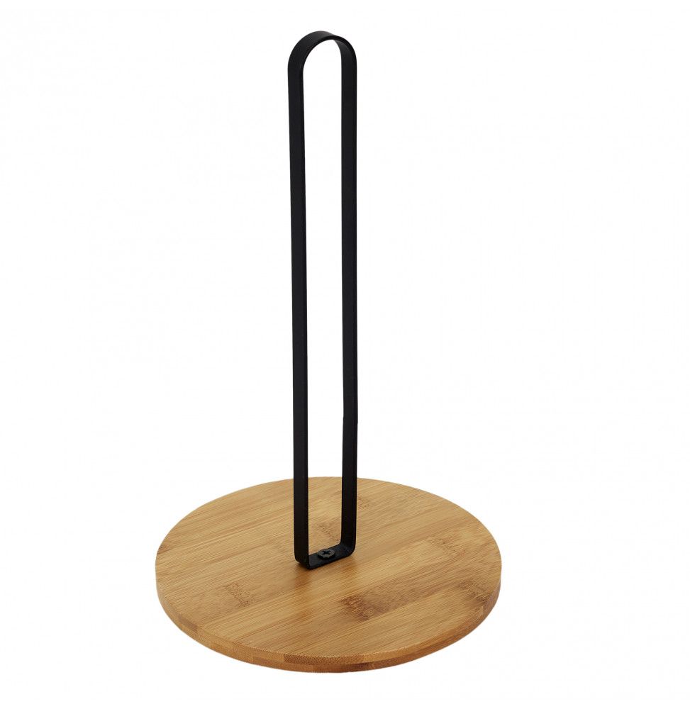Support essuie-tout - Bambou et métal - D 16,5 cm x H 56 cm