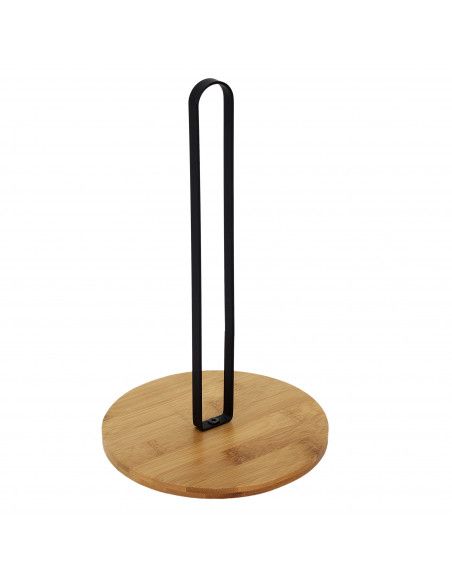 Support essuie-tout - Bambou et métal - D 16,5 cm x H 56 cm