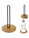 Support essuie-tout - Bambou et métal - D 16,5 cm x H 56 cm