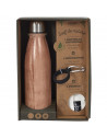 Coffret bouteille Isotherme - L 26 cm x l 12 cm x H 7 cm - Bois